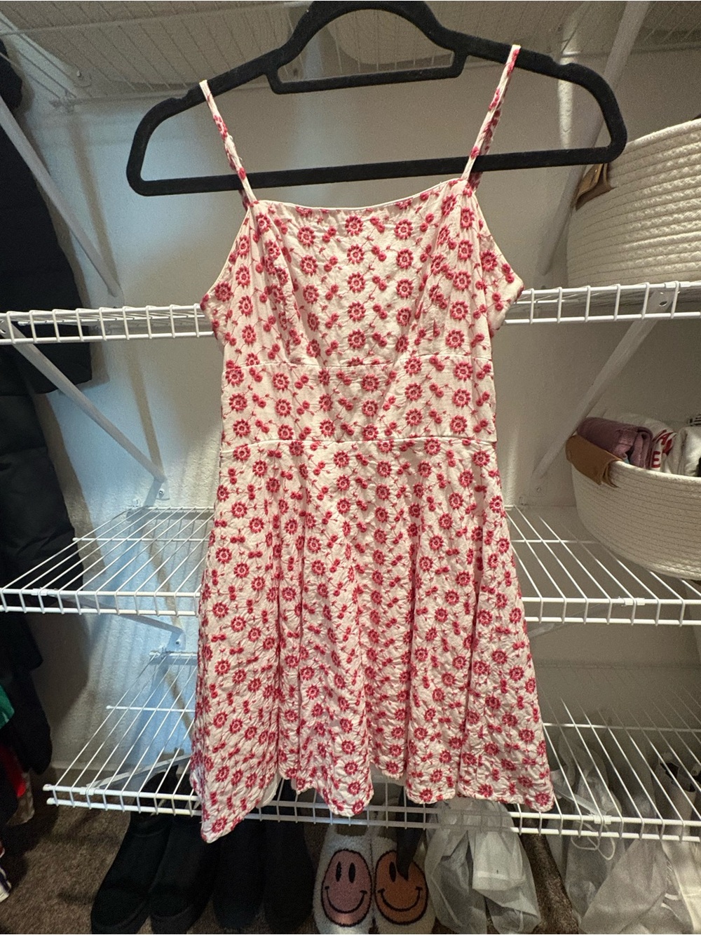 miami Pink Floral Spaghetti-Strap Casual Dress